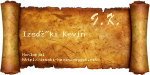 Izsáki Kevin névjegykártya