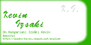 kevin izsaki business card